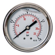 GLYCERÍNOVÝ MANOMETER 63MM ZADNÉ 1/4 1,6 BAROVÉ HODINY