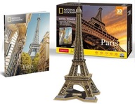 3D PUZZLE PARIS Eiffelova veža BLOKY + NÁVOD