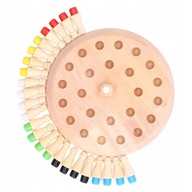Drevené pexeso pre deti, farebné puzzle Montessori MEMORY