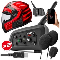 Aplikácia Ejeas V6 Pro+ Plus Motocykel Intercom 2 USB-C Bluetooth Helmets