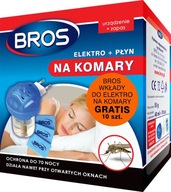 Repelent proti komárom + TEKUTÉ + 10 NÁPLŇOV BROS, dlhodobo pôsobiace, pre kontakt