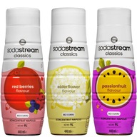 3x SODASTREAM SIRUP SET KONCENTRÁT NA VODU BEZ CUKRU NA ZASYŤOVAČ