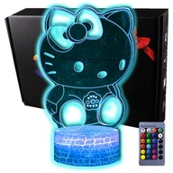 3D led usb nočná lampa ako darček Hello Kitty