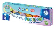 Pastelové plagátové farby 12 farieb 20 ml ASTRA