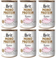 BRIT Mono proteínové krmivo pre psov králik 6x400g