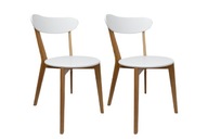 Stolička JEGI, drevo/biela, obývačka, jedáleň
