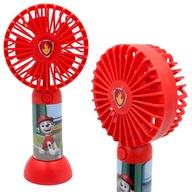 Ručný ventilátor Paw Patrol Marshall pre deti, červený veterný mlyn