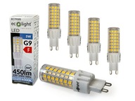 5x G9 LED žiarovka 5W=40W 6500K Cool White 230V do lustrov