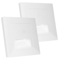 2x LED SCHODISKO 230V ŠTVORCOVÉ OSVETLENIE LAMPA 60fi