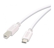 Kábel Vivanco 45355 USB-C - USB-B kábel 1,8m Biely