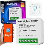 MiNi Zigbee 3.0 relé pod omietku 16A prepínač Tuya Smart Life Baron