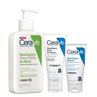 CeraVe Set hydratačný krém na tvár 52 ml, čistiaci krém s penou 236 ml