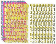 Písmená Číslice Samolepiace 12 listov s 1000 znakmi