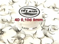 HITLASH hotové mihalnice 500 mihalníc 4D 0,10D 9mm