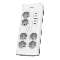 Prepäťová ochrana 6 zásuviek + 5 Philips USB