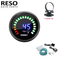 RESO--12V Auto Turbo Boost Gauge 15-45psi LED svetlo