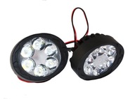 okrúhle DENNÉ SVETLÁ 2x6 LED MOTOCYKEL