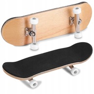 SET DREVENÝ FINGERBOARD SKATEBOARD, BIELY