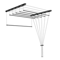 STROPNÝ SUŠIČ Loft čierny 6 TYČ 80 cm