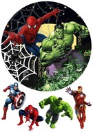 Tortová oblátka AVENGERS HULK CIRCLE CHARACTERS Potlač cukru A4