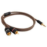 AUX KÁBEL 3,5 mm STEREO MINI JACK - 2 x RCA CINCH PROSON ARCTIC SERIES 1m