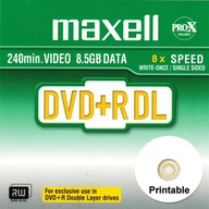 Maxell DVD+R DL Printable PRO-X 10ks tenký obal na CD