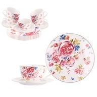 GLAMOUR COFFEE SERVICE 6os 18el Scarlett PIONIES