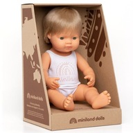 MINILAND Európska bábika chlapec 38 cm Blond
