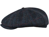 ŠIAPKA HARRIS TWEED S PRÍHOZOM MODRÁ 61 CM