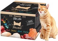 Fitmin mokré krmivo pre mačky, mix príchutí, 24 x 85 g