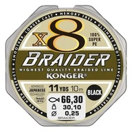 KONGER BRAIDER X8 BRIDGE 0,10MM 150M ČIERNA 250148010