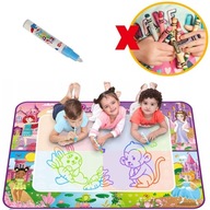 VODNÁ PODLOŽKA NA MAĽOVANIE S VODOU, VEĽKÝ NÁKRES PRE DETI XXL 100X80 CM + PERO