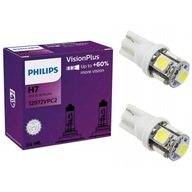 ŽIAROVKY PHILIPS H7 VISION PLUS +60% + W5W LED