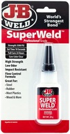 JB Weld SuperWeld Lepidlo OKAMŽITÉ bezfarebné 20g