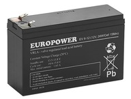 EUROPOWER EV AGM BATÉRIA 12V 6Ah UPS ALARM