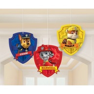 Závesná dekorácia Paw Patrol 17 cm / 3 ks.