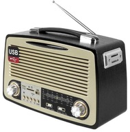 Štýlové drevené retro rádio Kemai MD-1700BT USB