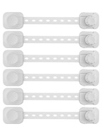 DETSKÁ OCHRANA DO SKRINÍK, ZÁSUVKA NA DVERE NÁBYTKU, BIELA ​​6 ks