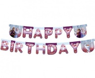 Banner Garland Frozen II Happy Birthday 2m