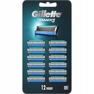 Gillette Mach3 náhradné čepele na holiace strojčeky, 12 ks