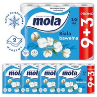 MOLA COTTON WHITE toaletný papier 12 VALCOV x 5