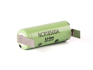 Panasonic NCR18500A - 2040mAh 3,6-3,7V s platňami