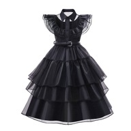 Outfit Wednesday Addams Dress Costum 134-140