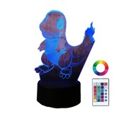 NOČNÁ STOLNÁ LAMPA PRE DETI CHARMANDER POKEMON GO 16 LED 3D + DIAĽKOVÉ