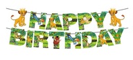 Girlanda The Lion King narodeninová dekorácia Happy Birthday banner 180cm