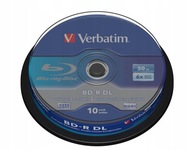 VERBATIM BLU-RAY disky 6x BD-R DL 50GB 10 ks.
