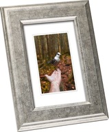 STRIEBORNÝ DREVENÝ RÁM NA FOTOGRAFII 25x38 CM