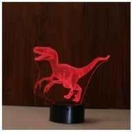 3D LED NOČNÁ LAMPA DINOSAUR VELO DARČEK NA DIAĽKOVÉ OVLÁDANIE