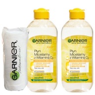 2x Garnier Skin Naturals micelárna voda na odlíčenie s vitamínom Cg + ZADARMO