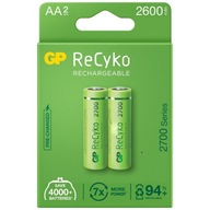 2x AA R6 2600mAh GP batéria ReCyko+ BL